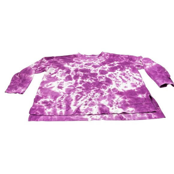 Terra & Sky Womens Purple & White Tie-Dye Sweatshirt 1X (16W-18W) Cotton/Polyest - Picture 6 of 12